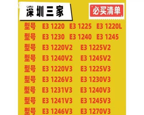探索e3-1245v2处理器的性能和应用（一款强大的服务器处理器——e3-1245v2处理器）